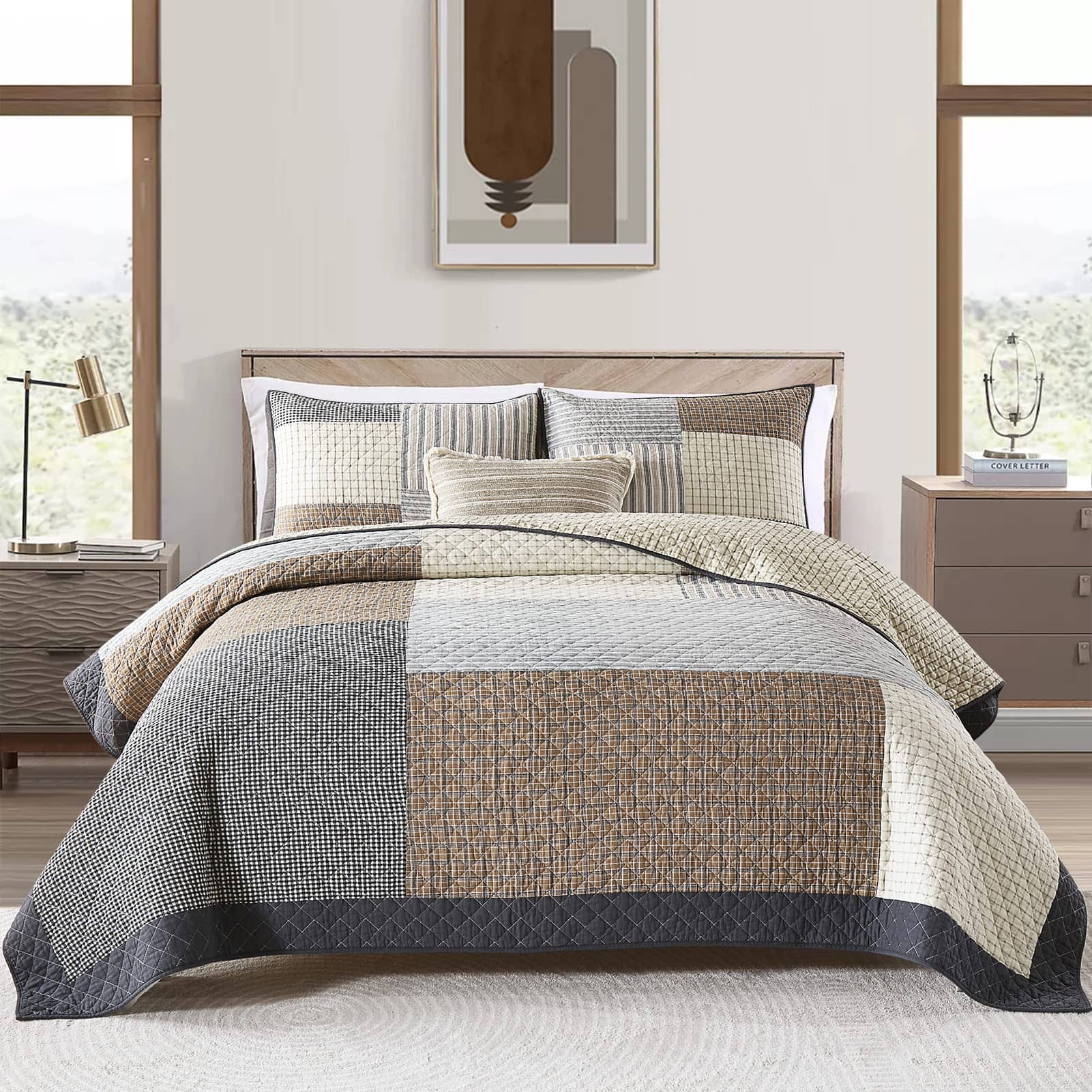 Juego de Ropa de Cama PERHOM - Edredón Ligero Queen 100%