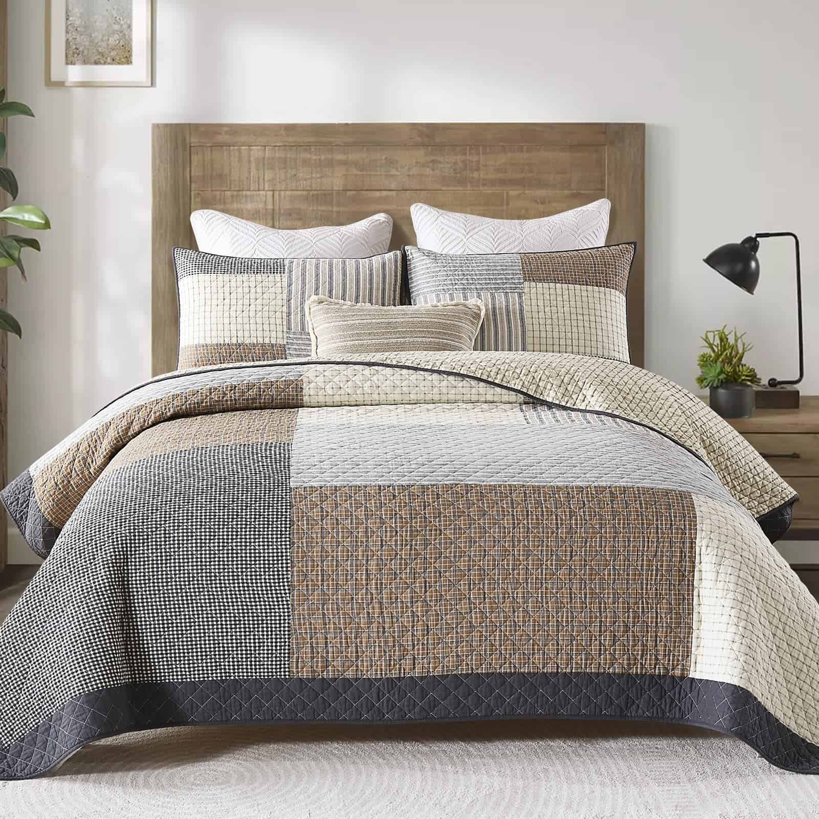 Colcha de Rey Tamaño 100% Algodón Ligera Suave Colcha de