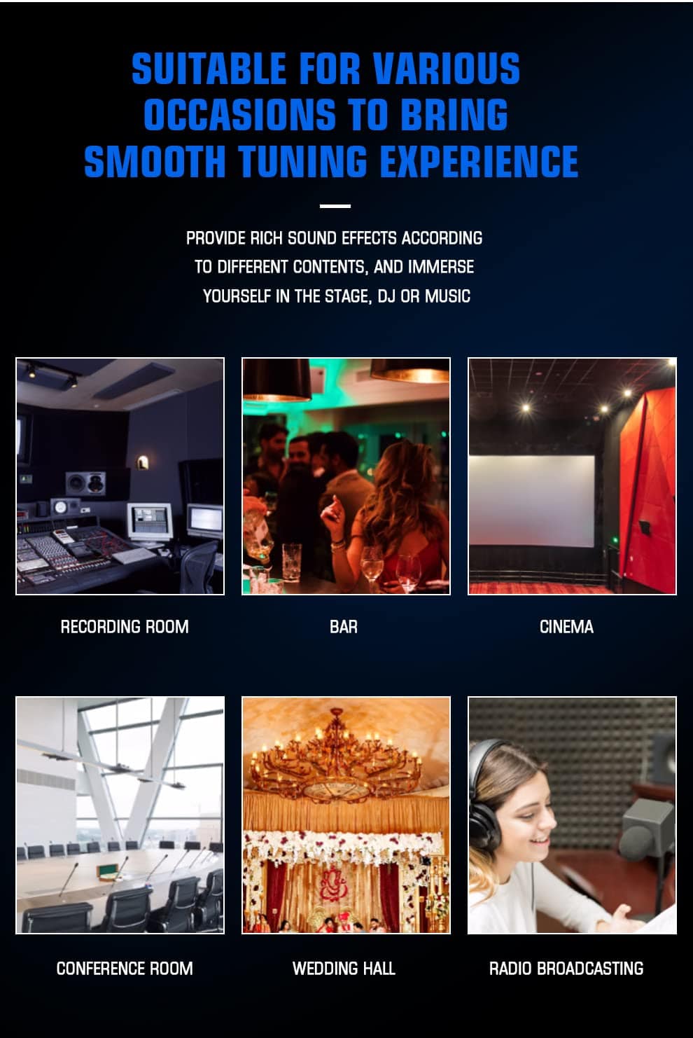 ZRAMO ZM80 Mesa de Mezclas de 8 Canales de Estudio Karaoke - Imagen 6