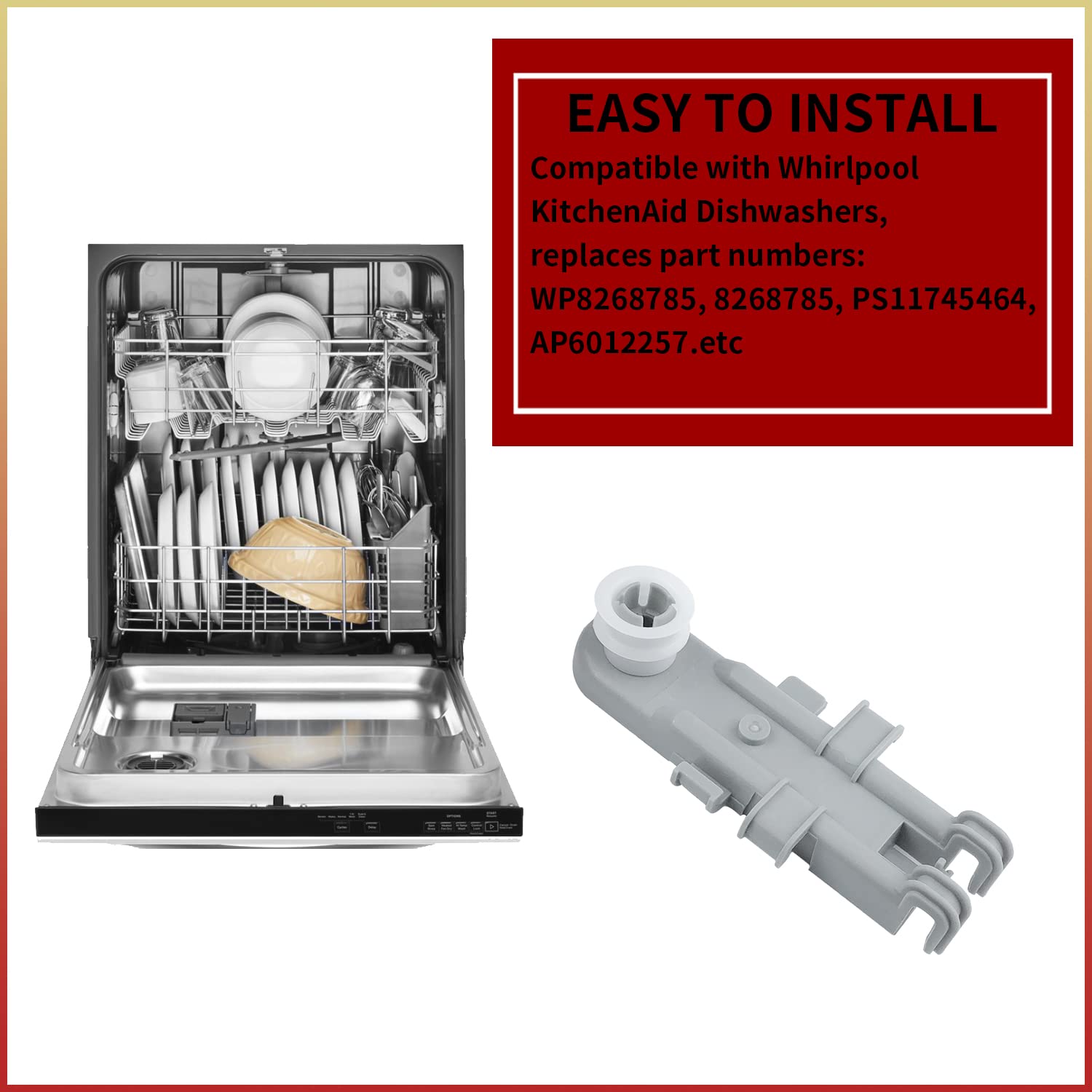 4 piezas 8268785 Rueda de Rack Superior de Lavavajillas - Imagen 5