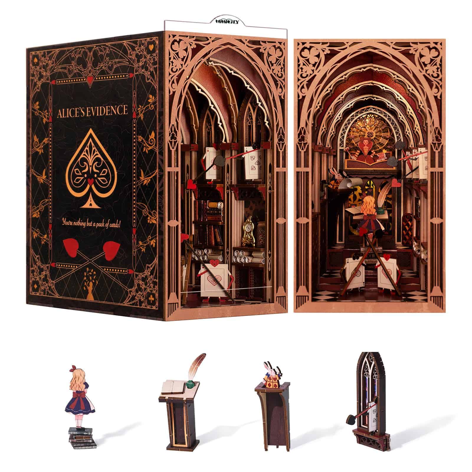 Kit de Book Nook de bricolaje, kit de miniatura de casa de