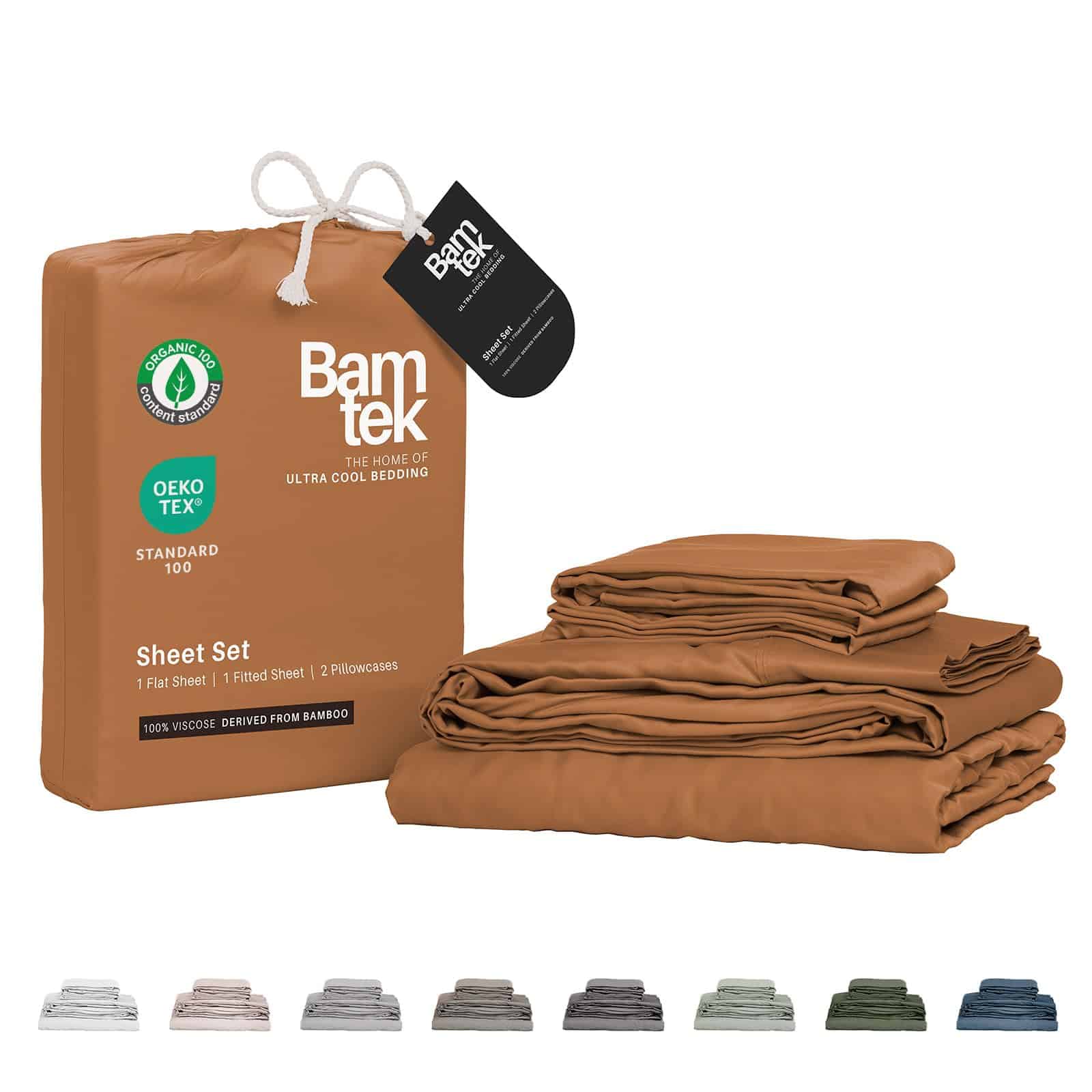 Juego de sábanas de bambú 100% viscosa de California King