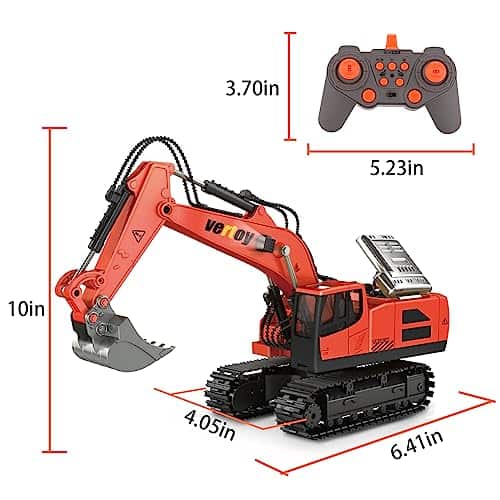 VERTOY Excavadora de Control Remoto para Niños - Mejores - Imagen 10