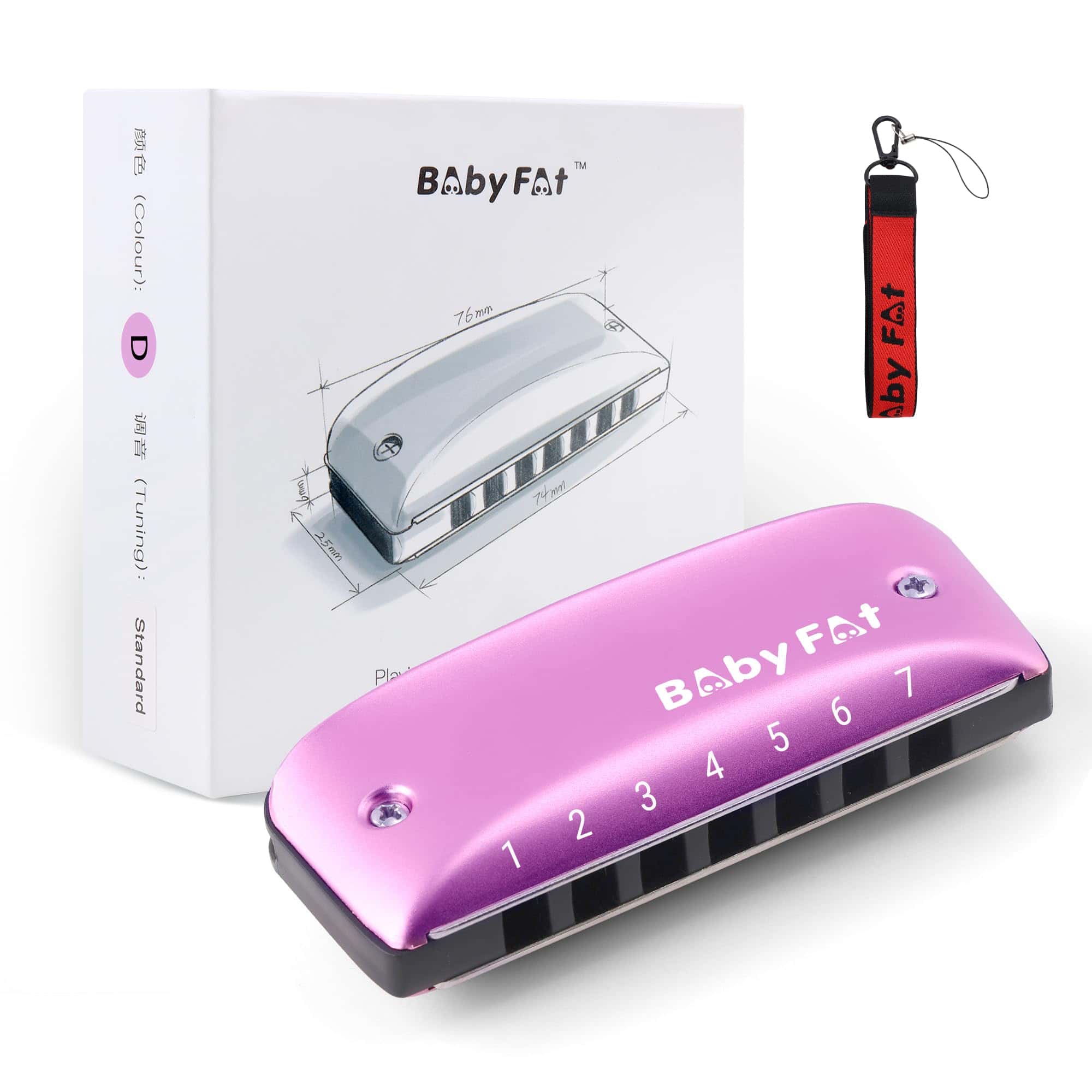 Set de Mini Armónicas KONGSHENG BabyFat de 7 Agujeros,