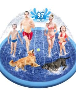 Raxurt Splash Sprinkler Pad para Perros Niños, 97 Pulgadas