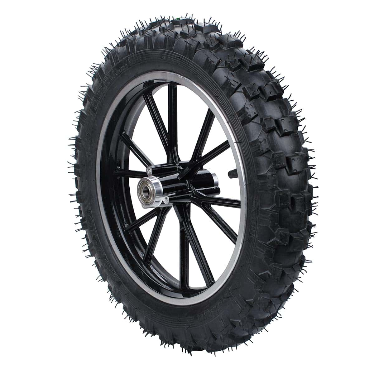 Llanta de tubo para rin negra rueda trasera 2.50-10