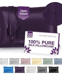 Funda de Almohada de Seda 100% Mulberry Park -Morado