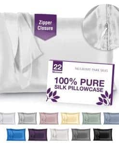 Funda de Almohada de Seda 100% Mulberry Park -Blanco