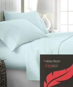 Juego de sábanas 100% algodón egipcio Ashton -Mar espuma