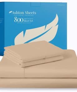 Juego de sábanas 100% algodón egipcio -Taupe