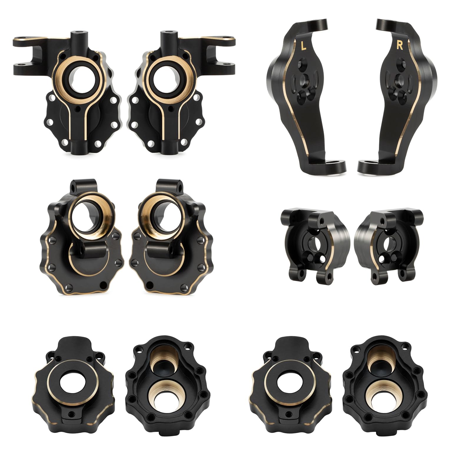 TRX4 Contrapeso de Latón Recubierto en Negro Carcasa de Eje