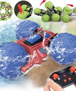 Coche RC anfibio único para niños 1:12 a prueba de agua con