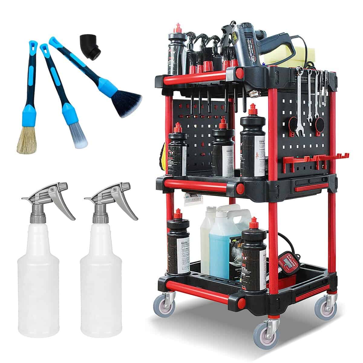 Carrito Organizador de Herramientas de Detallado de