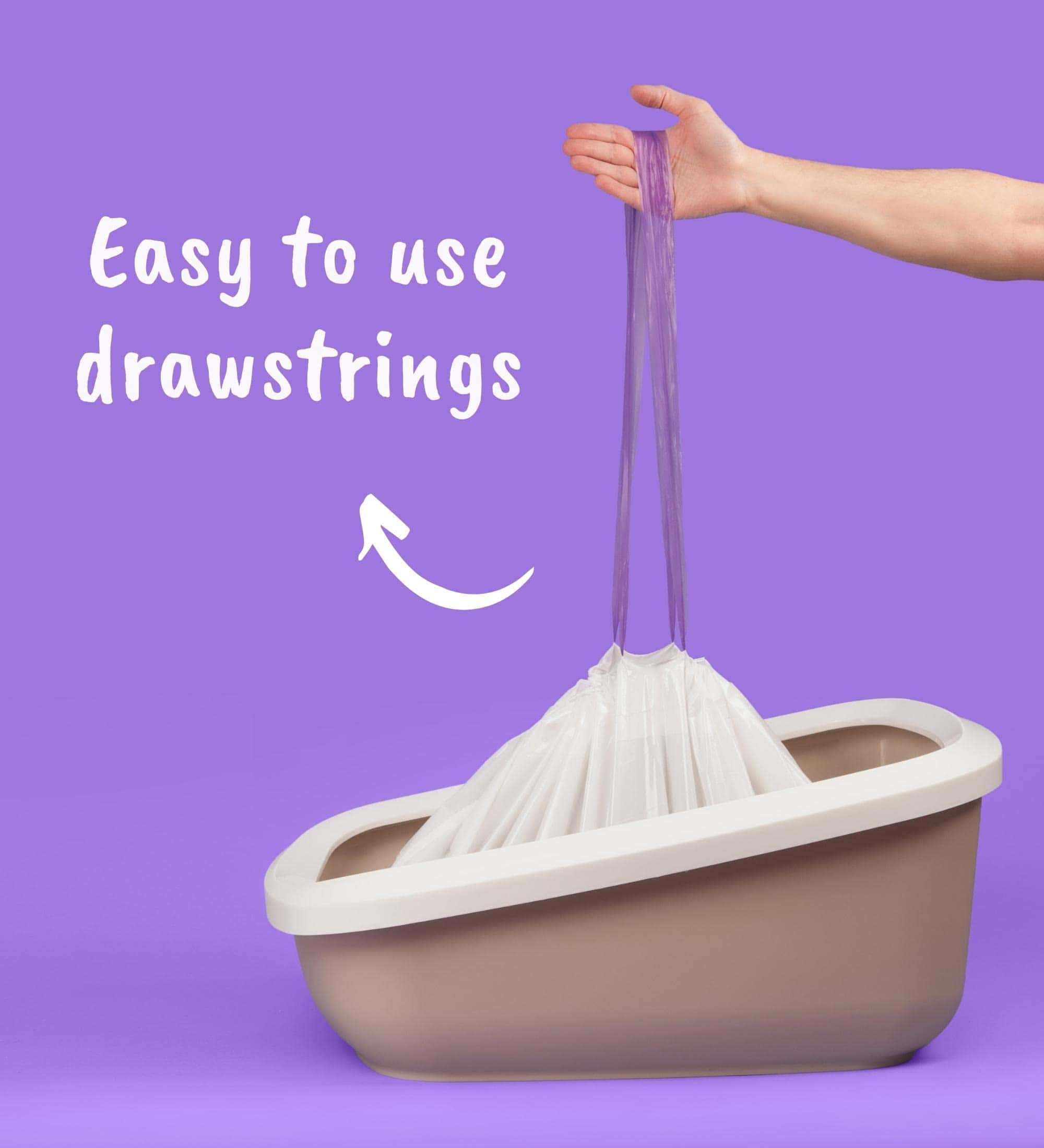 Forros para bandeja de arena para gatos Jumbo con cordones - Imagen 6