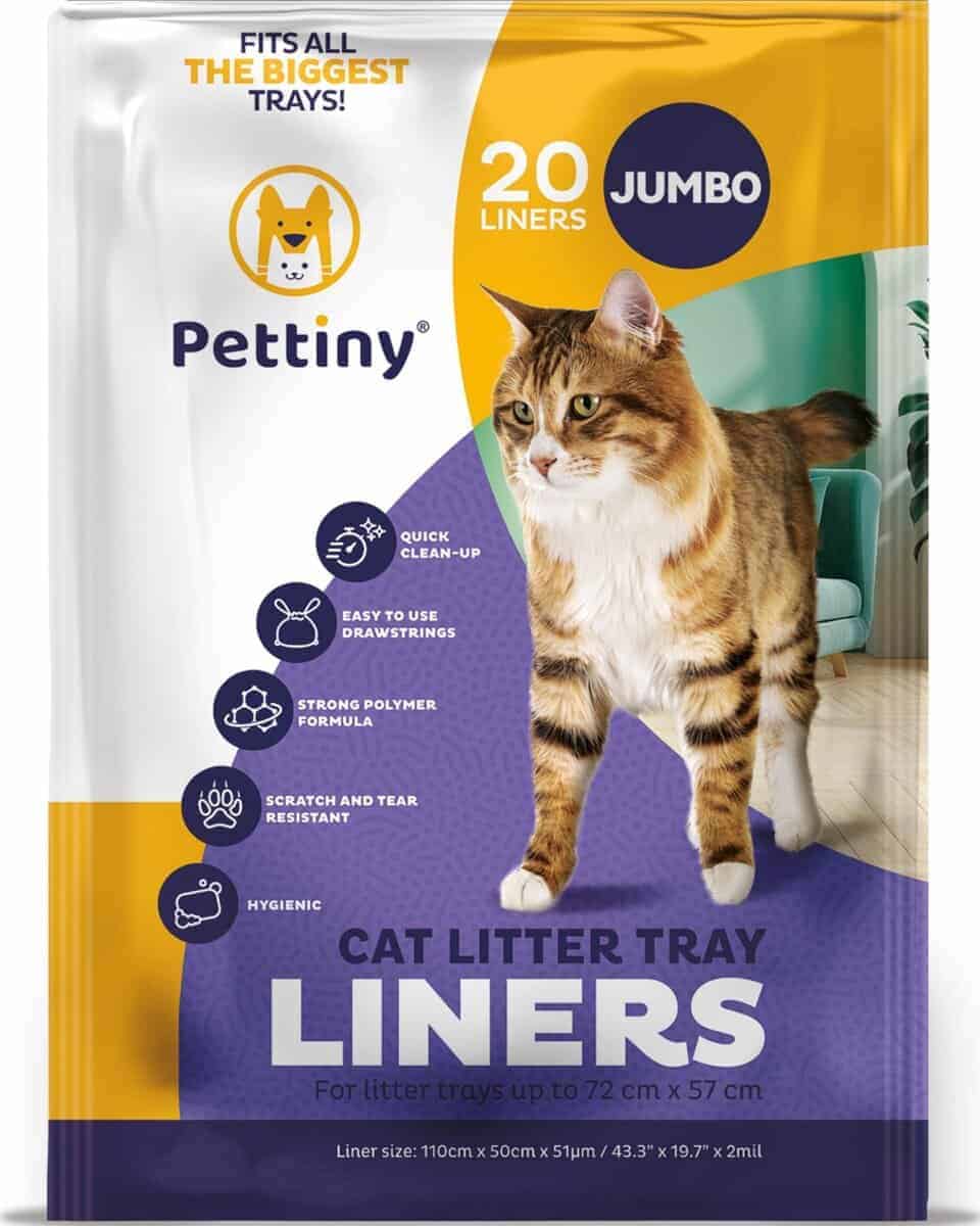 Forros para bandeja de arena para gatos Jumbo con cordones