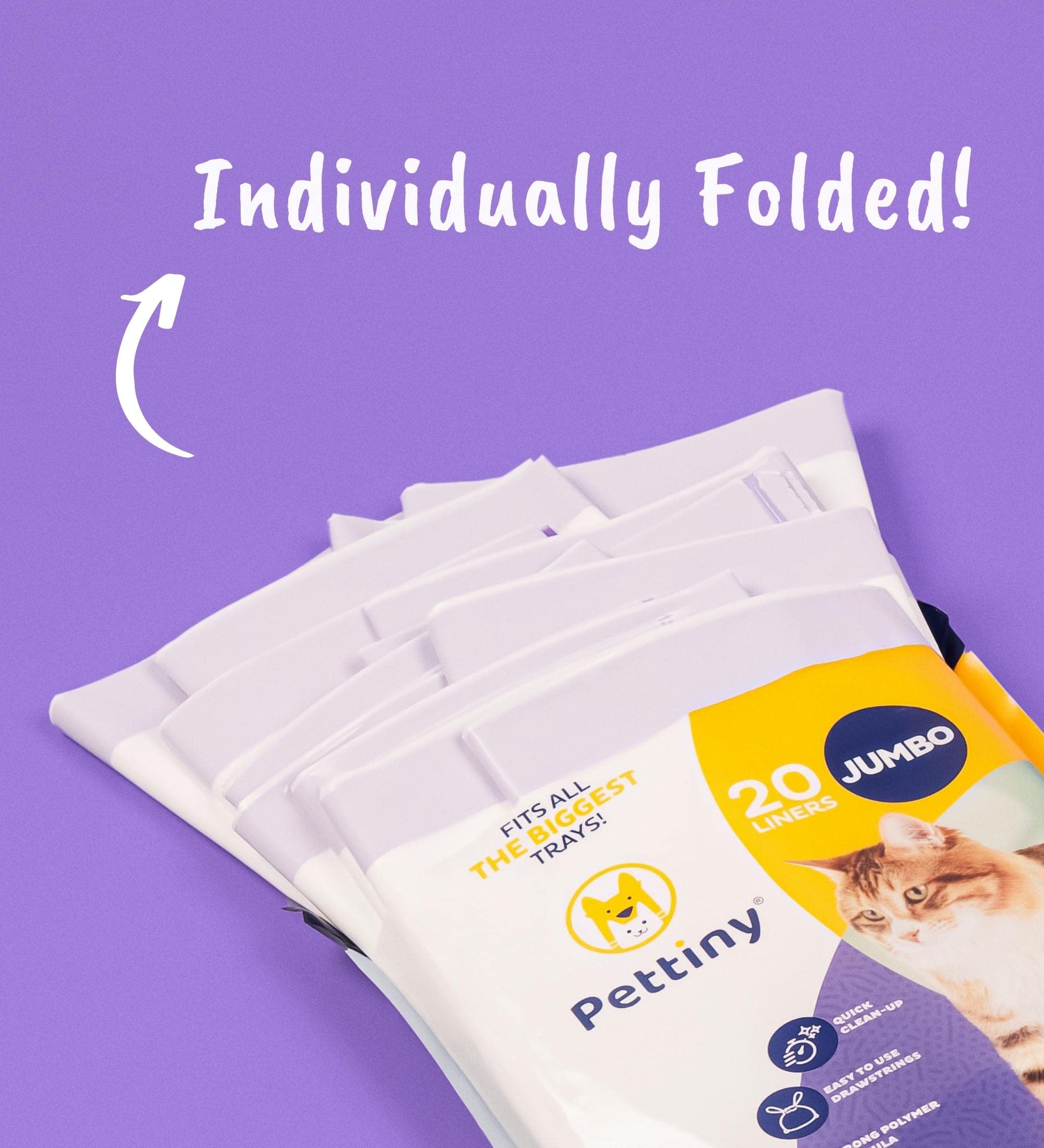 Forros para bandeja de arena para gatos Jumbo con cordones - Imagen 3