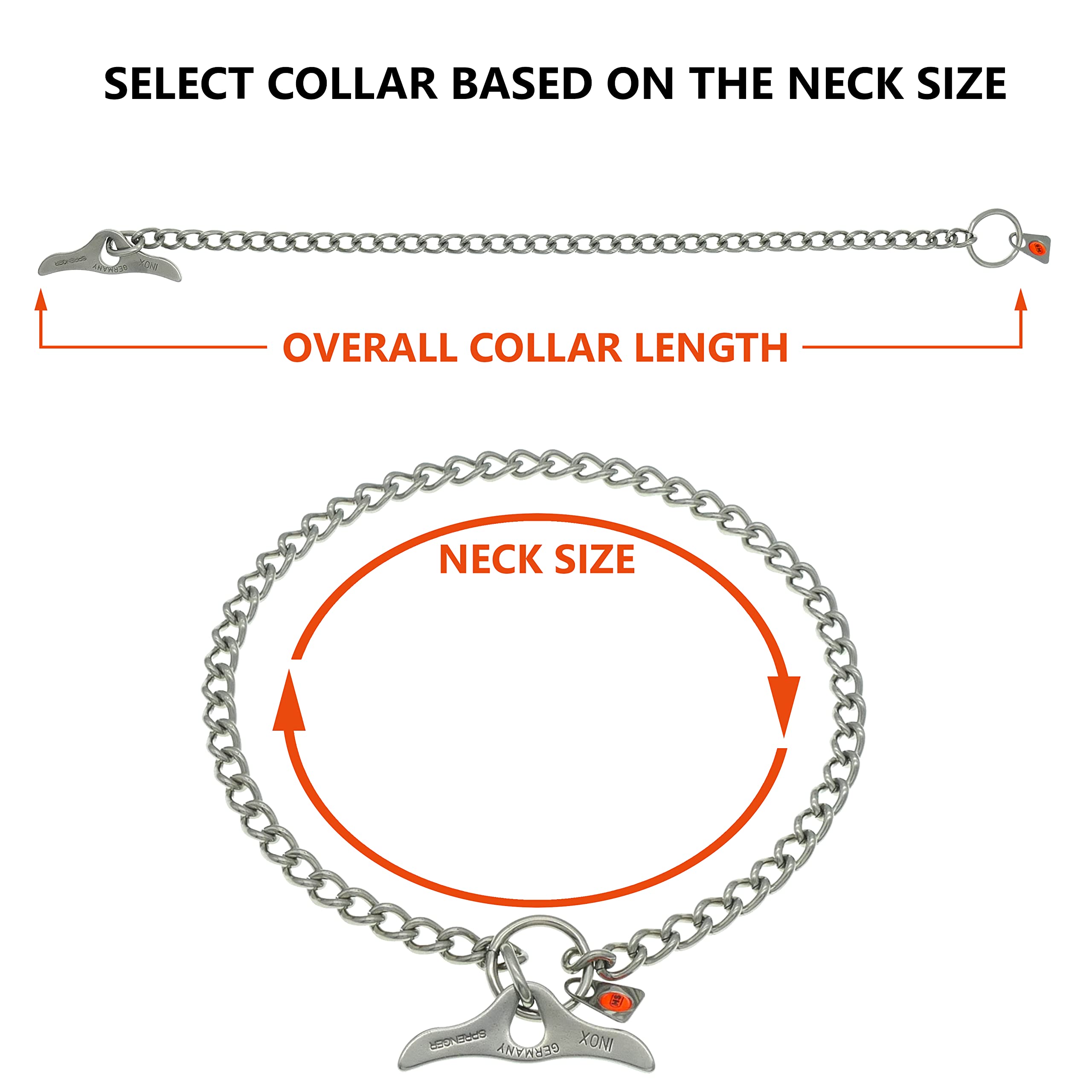 Collar de adiestramiento para perros Herm Sprenger de acero - Imagen 8