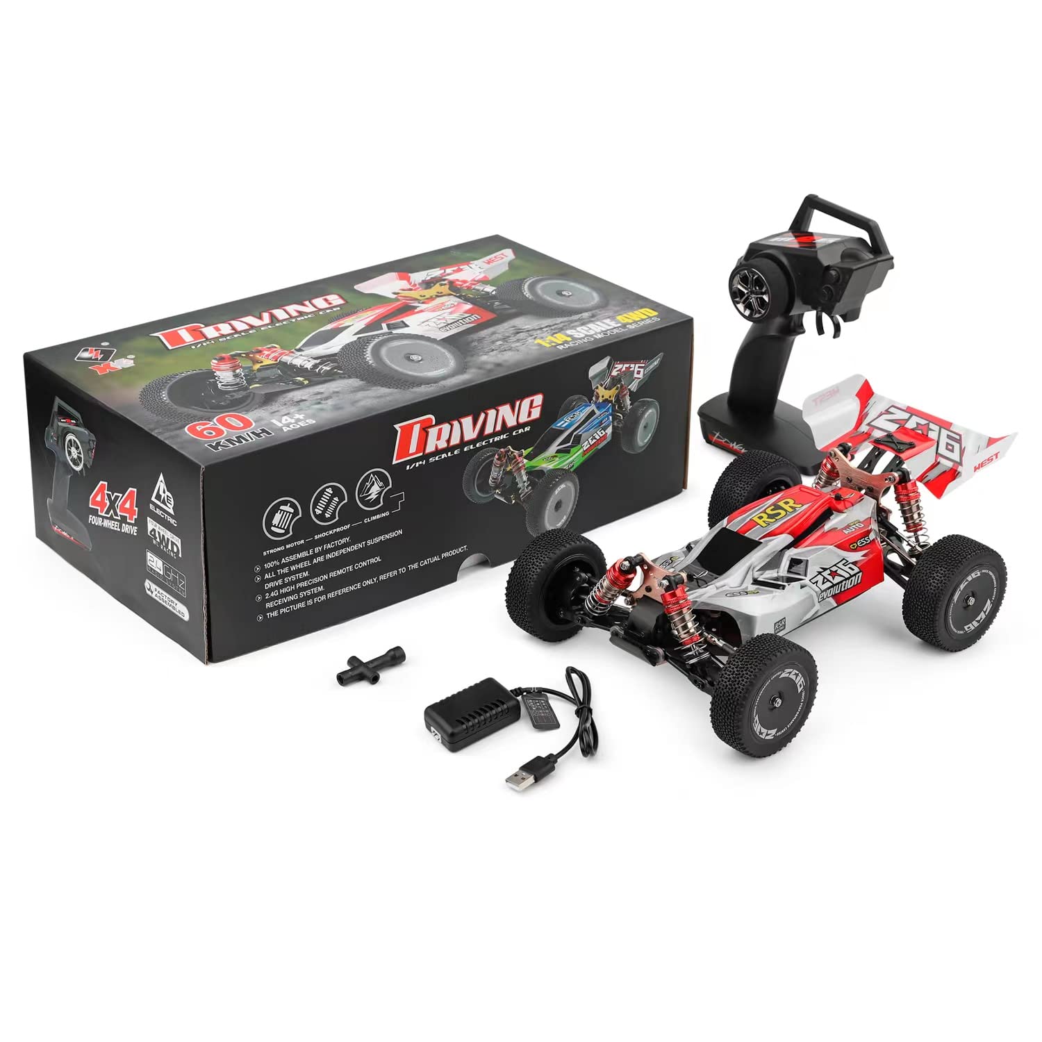 Auto Care Wltoys RC Car 144001, Batería Actualizada de