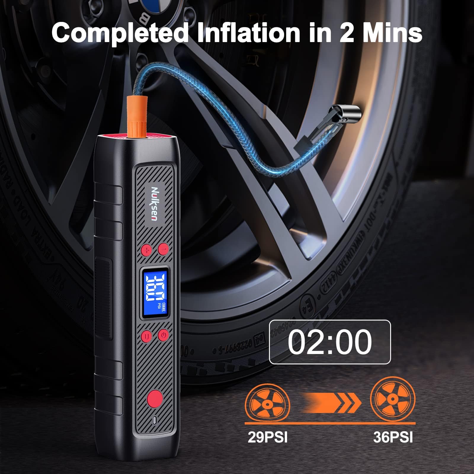 Inflador de neumáticos Nulksen Portable Air Compressor para - Imagen 5