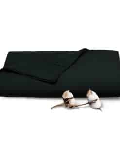 Sábana Plana de algodón puro 100% Pizuna para Full Negro (1