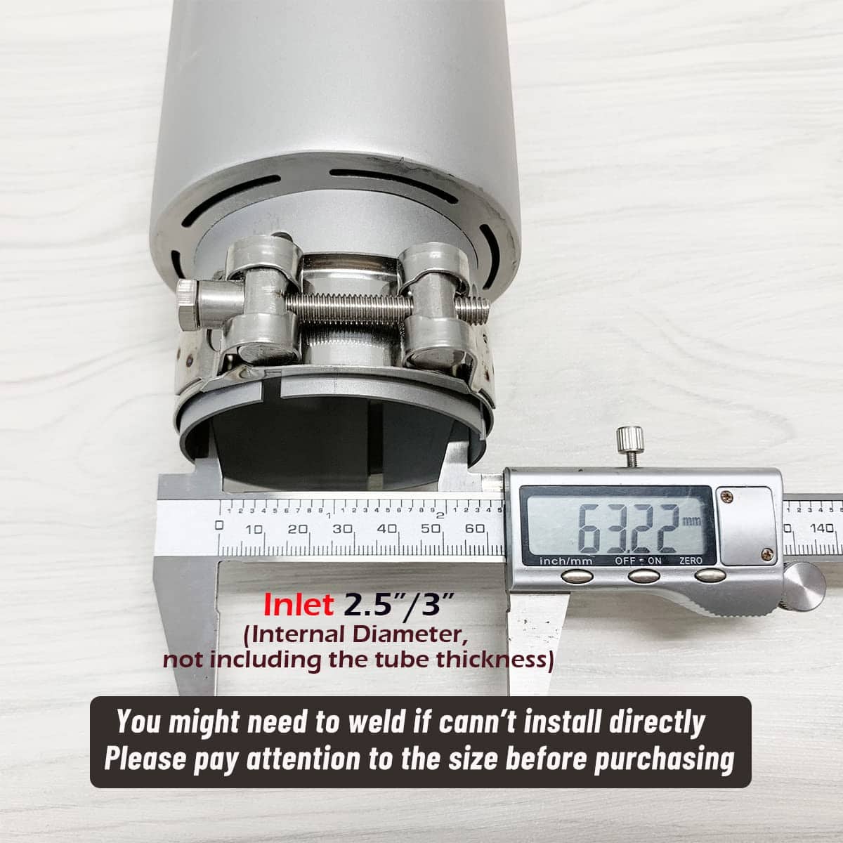 Punta de escape de acero inoxidable mate Kipalm 2.5 - Imagen 4