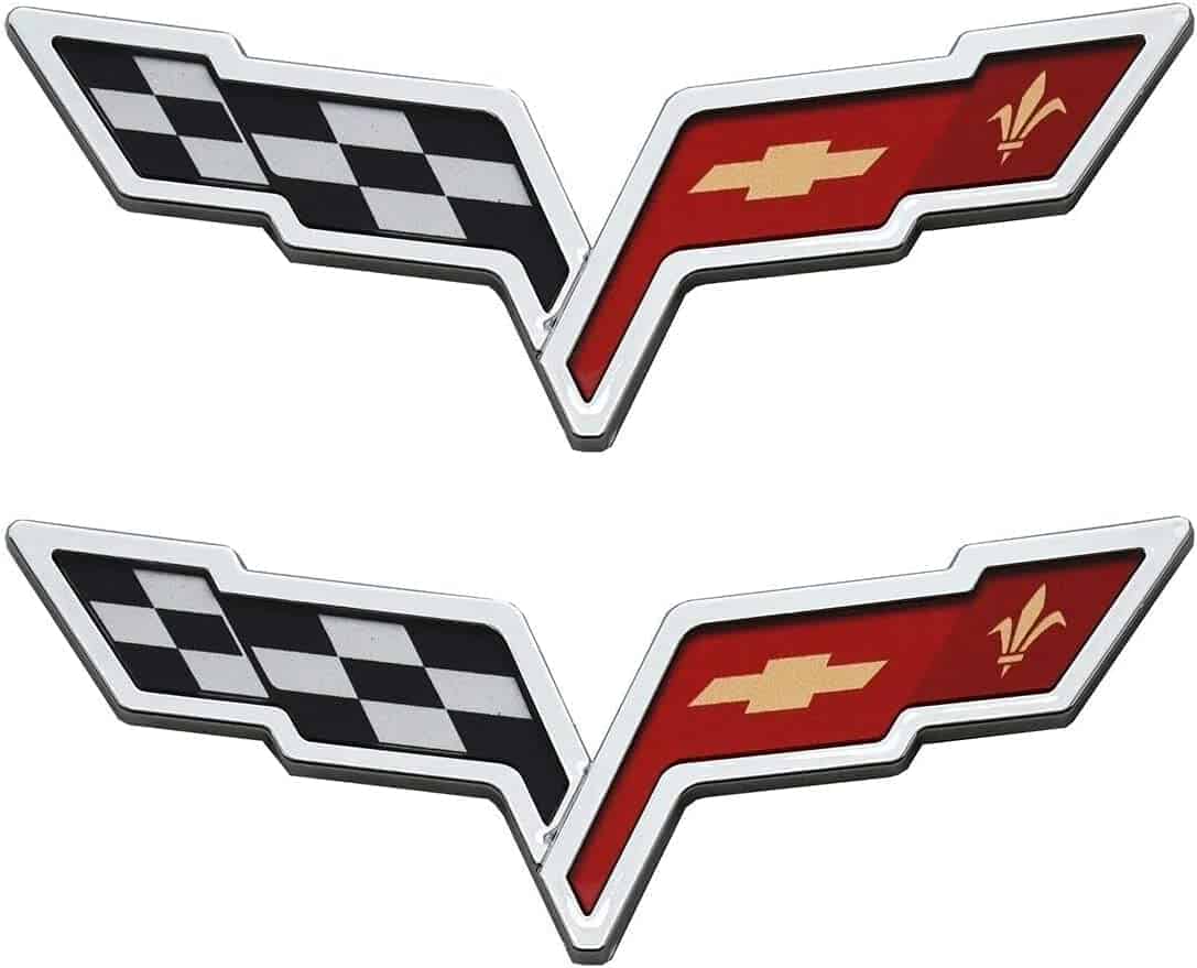 2 Piezas Emblemas de Cruce de Banderas Delanteras/Traseras - Imagen 3