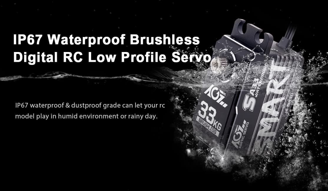 AGFRC 33KG Waterproof Low-Profile RC-Steering-Servo-Motor - - Imagen 7