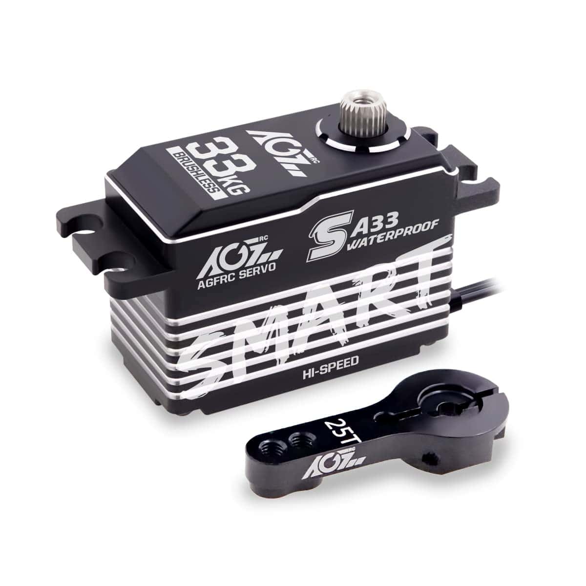 AGFRC 33KG Waterproof Low-Profile RC-Steering-Servo-Motor -