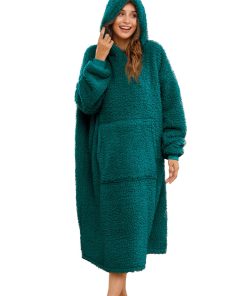 ililmmoe Oversized Sherpa Manta con Capucha para Mujeres