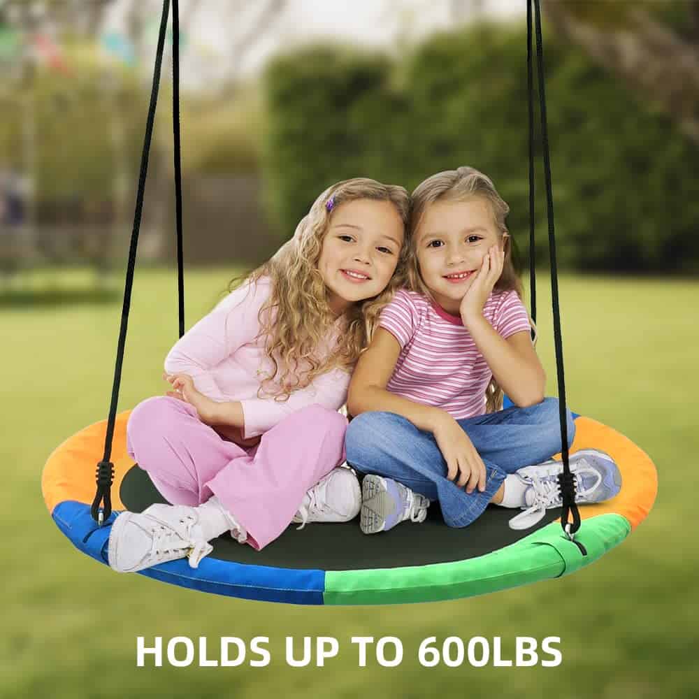 Columpio de Árbol de 40 Pulgadas Columpio Redondo para - Imagen 7