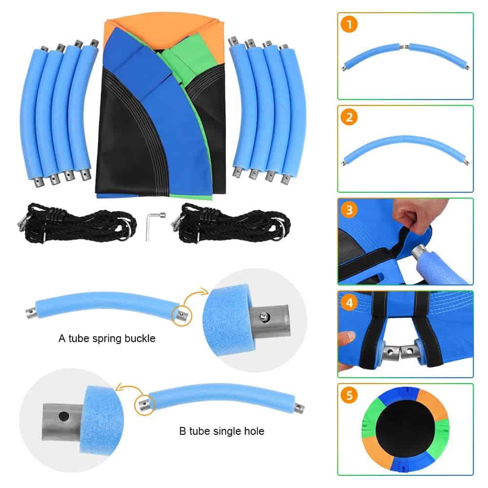 Columpio de Árbol de 40 Pulgadas Columpio Redondo para - Imagen 6
