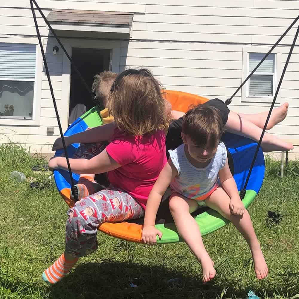 Columpio de Árbol de 40 Pulgadas Columpio Redondo para - Imagen 8