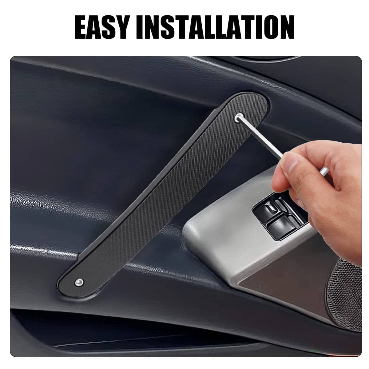 Jerbor 2Pcs Manija de Puerta Interior de Aluminio para - Imagen 5