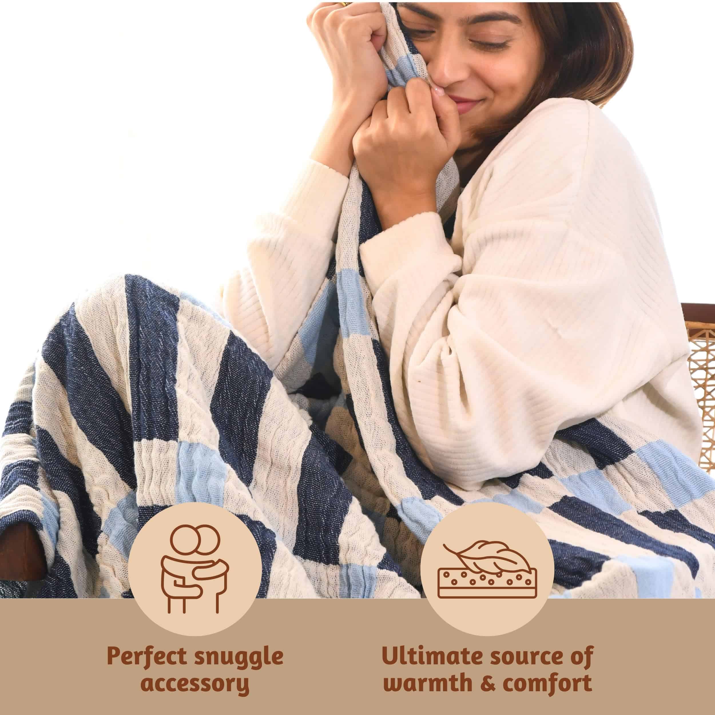 Manta Folkulture para Sofá 50" x 60", Manta de Algodón - Imagen 4