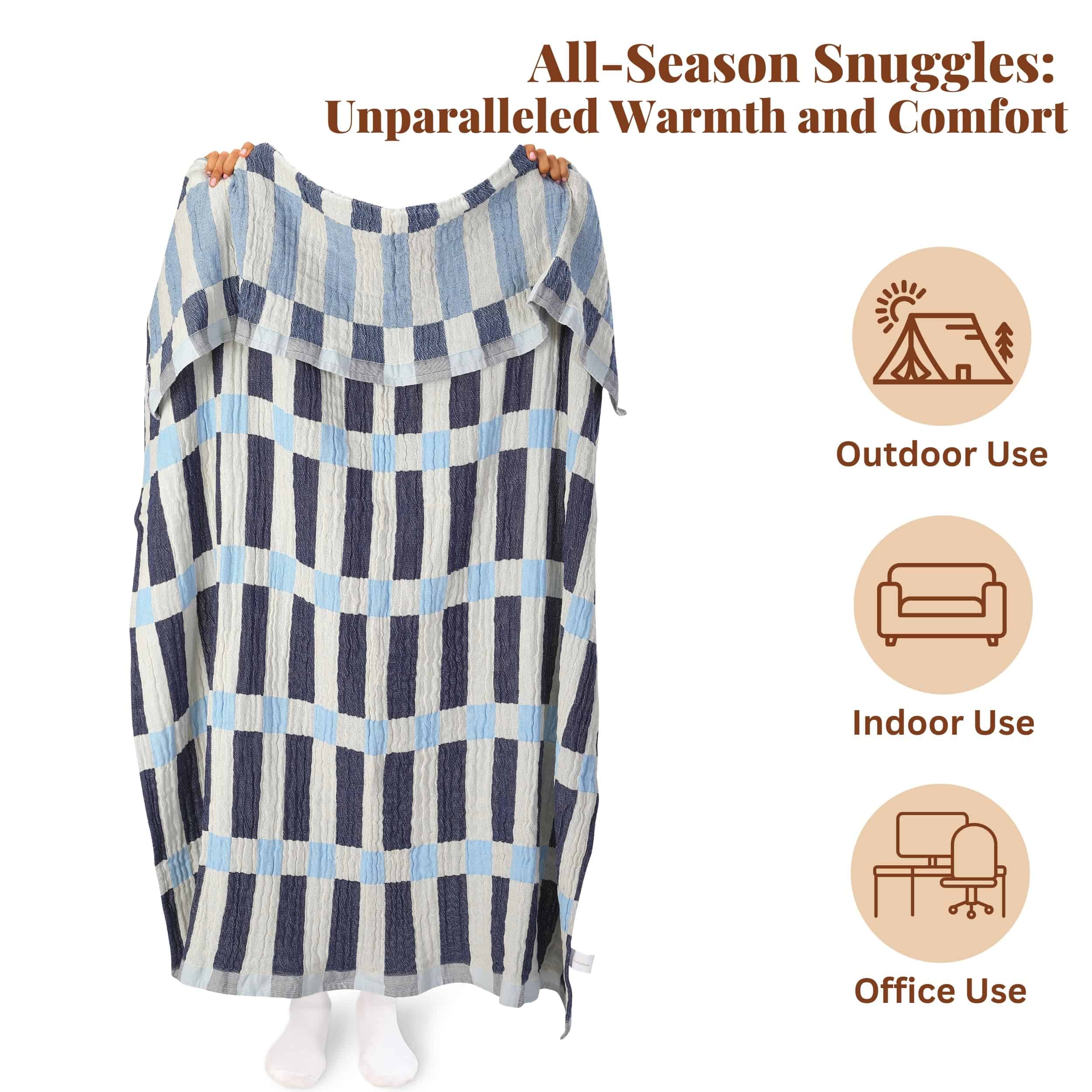 Manta Folkulture para Sofá 50" x 60", Manta de Algodón - Imagen 9