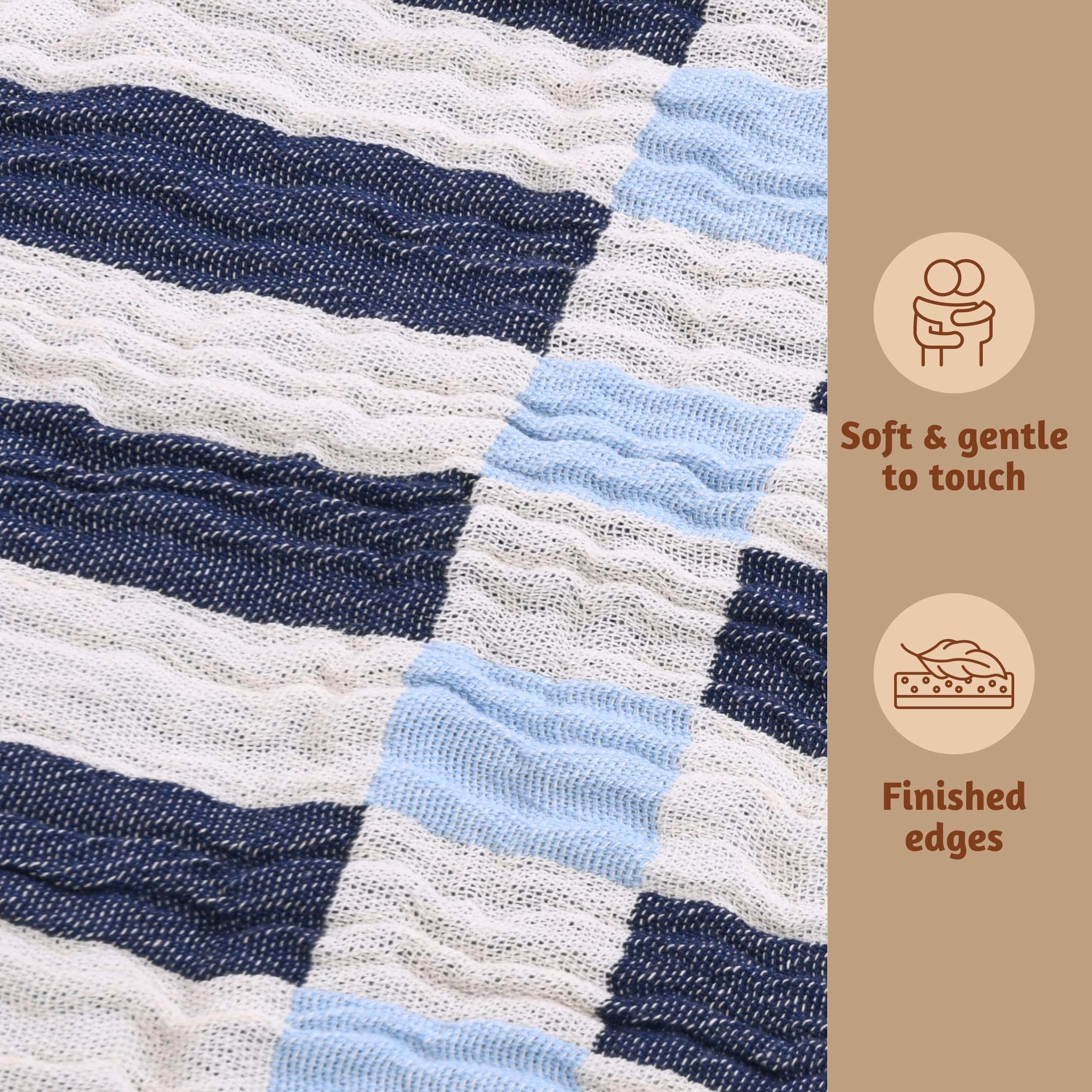 Manta Folkulture para Sofá 50" x 60", Manta de Algodón - Imagen 8