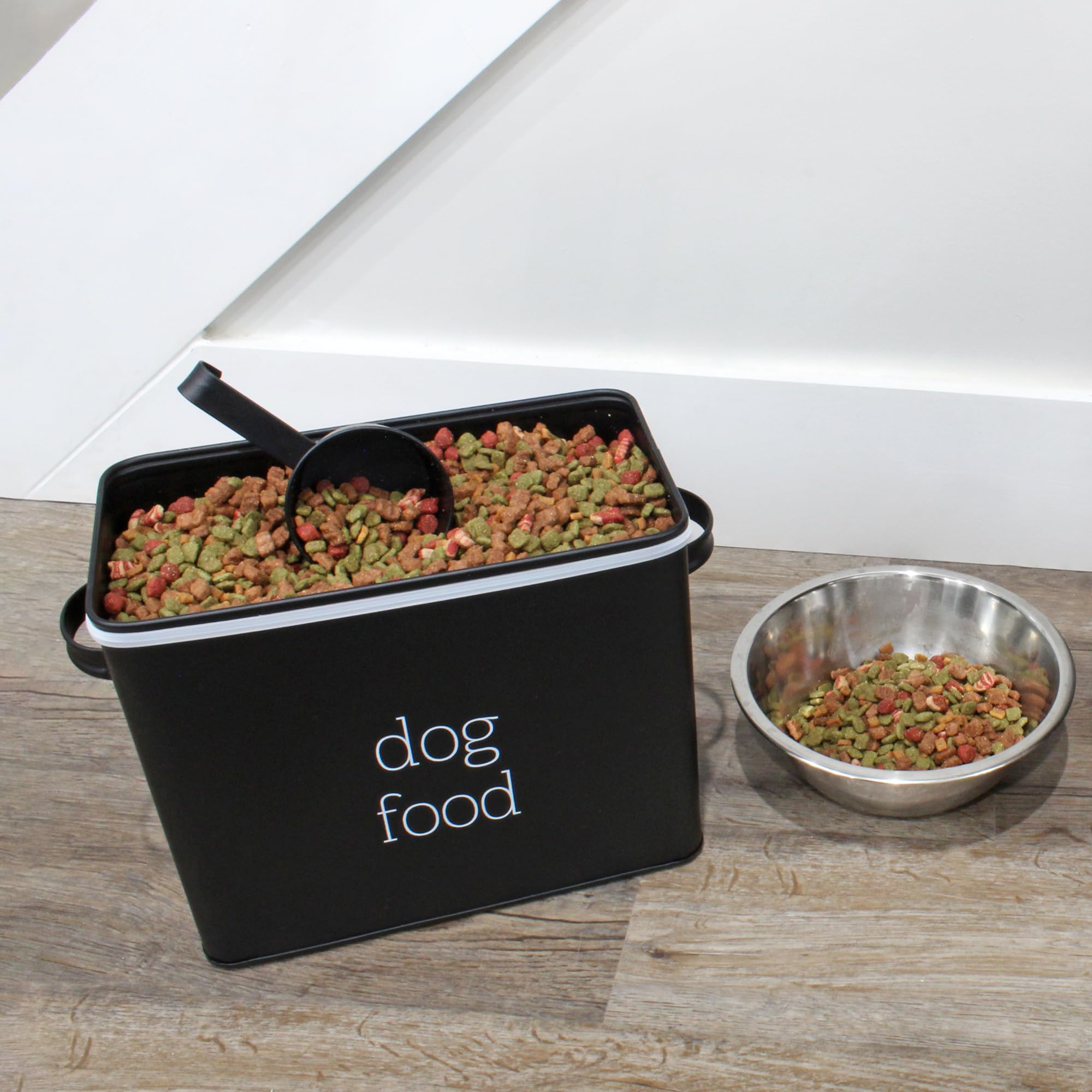 AuldHome Retro Dog Food Canister (Negro); Bote de - Imagen 9