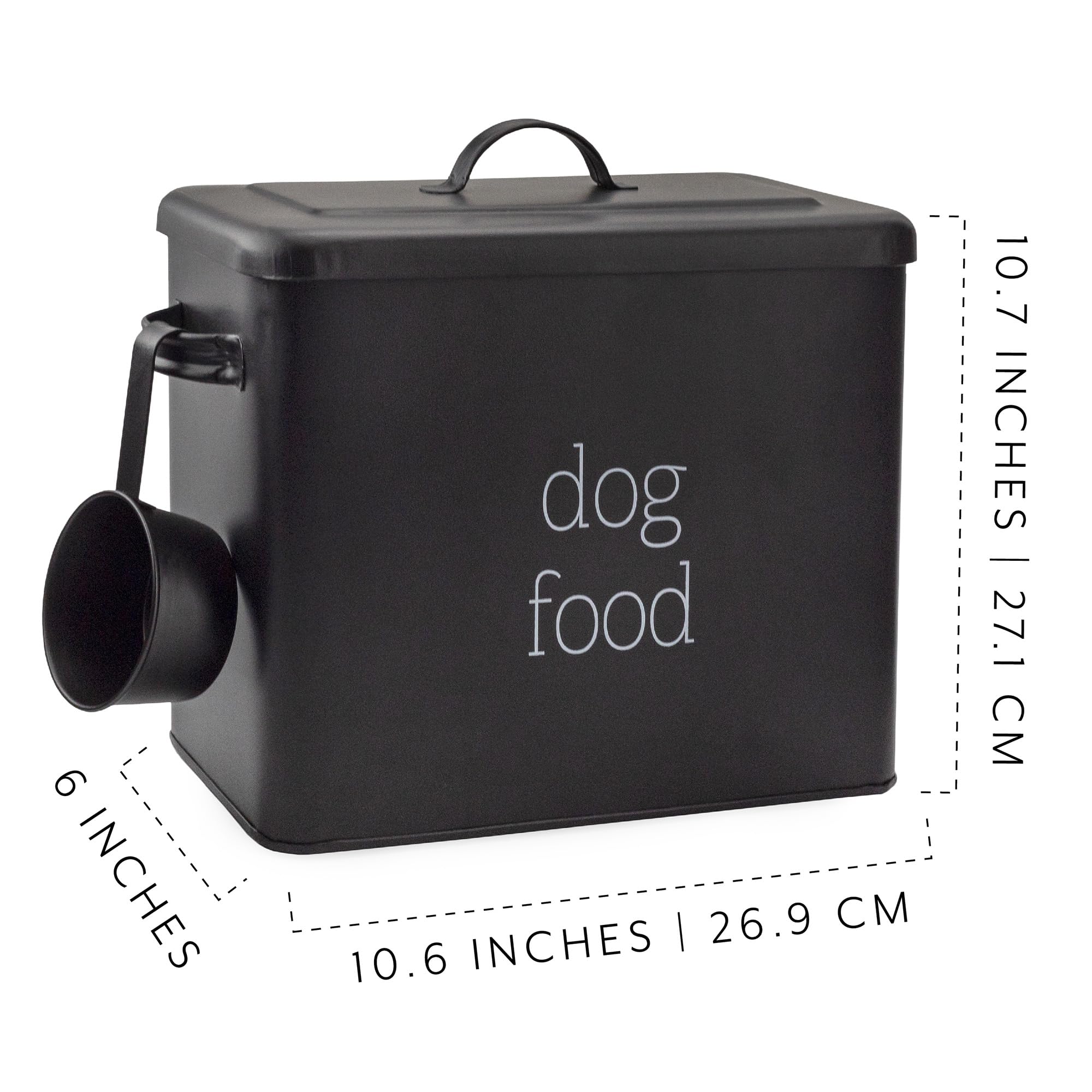 AuldHome Retro Dog Food Canister (Negro); Bote de - Imagen 7