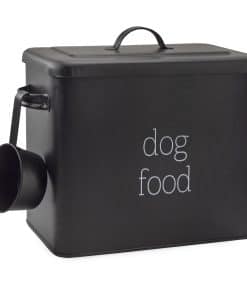 AuldHome Retro Dog Food Canister (Negro); Bote de