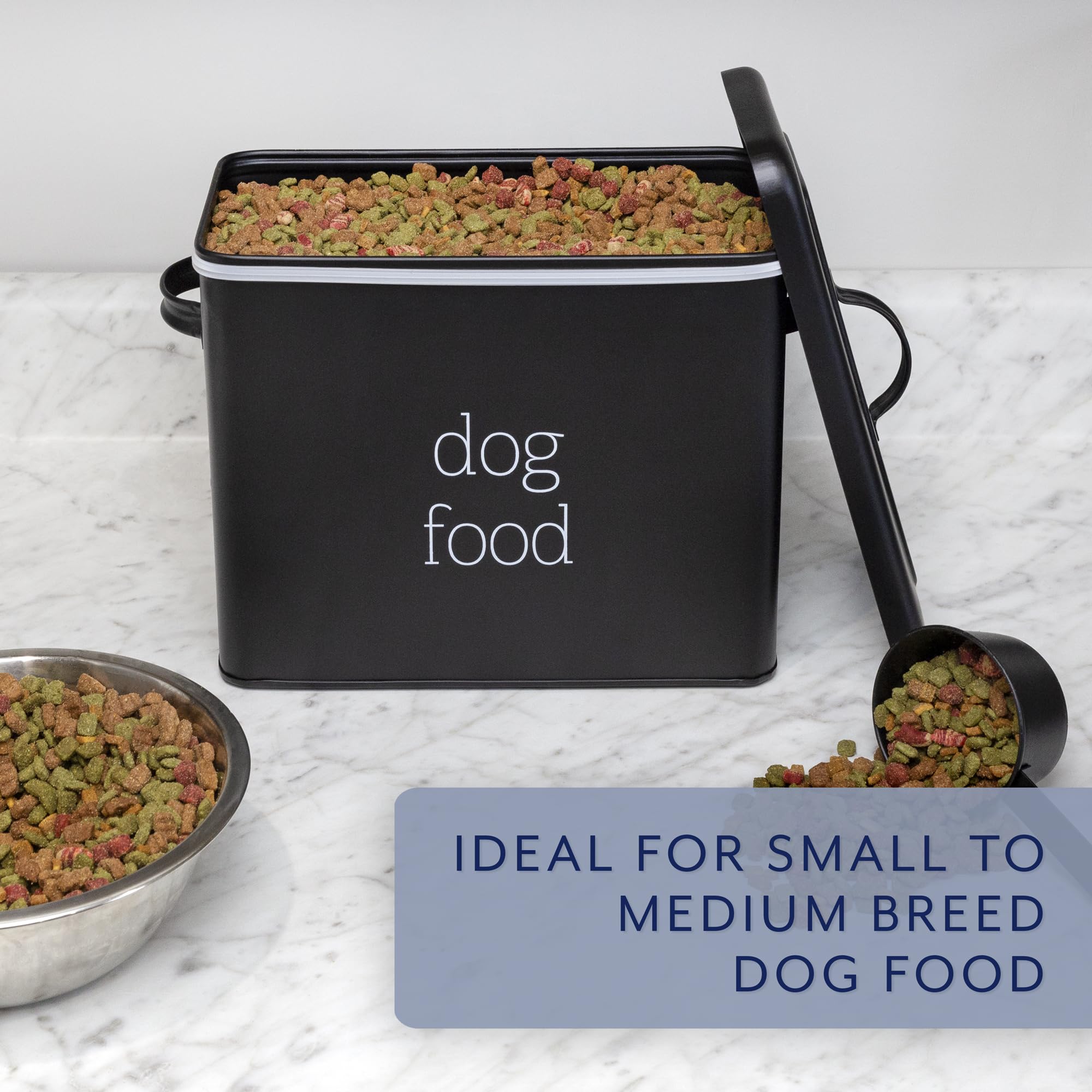 AuldHome Retro Dog Food Canister (Negro); Bote de - Imagen 8