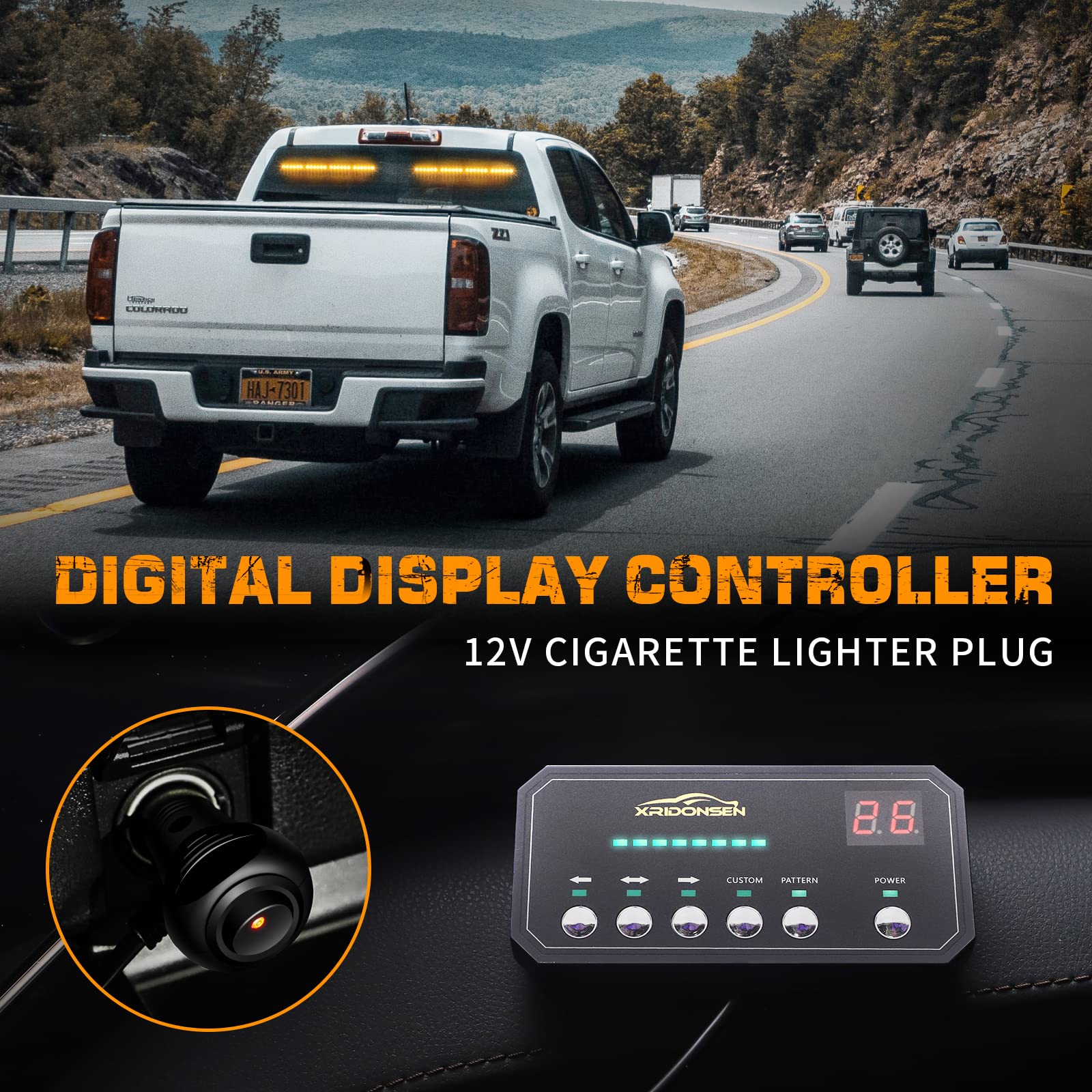 XRIDONSEN 2x 18.5 pulgadas Barra de Luces de Emergencia - Imagen 5