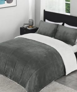 Juego de Edredón de Sherpa de Microfibra Ultra Suave