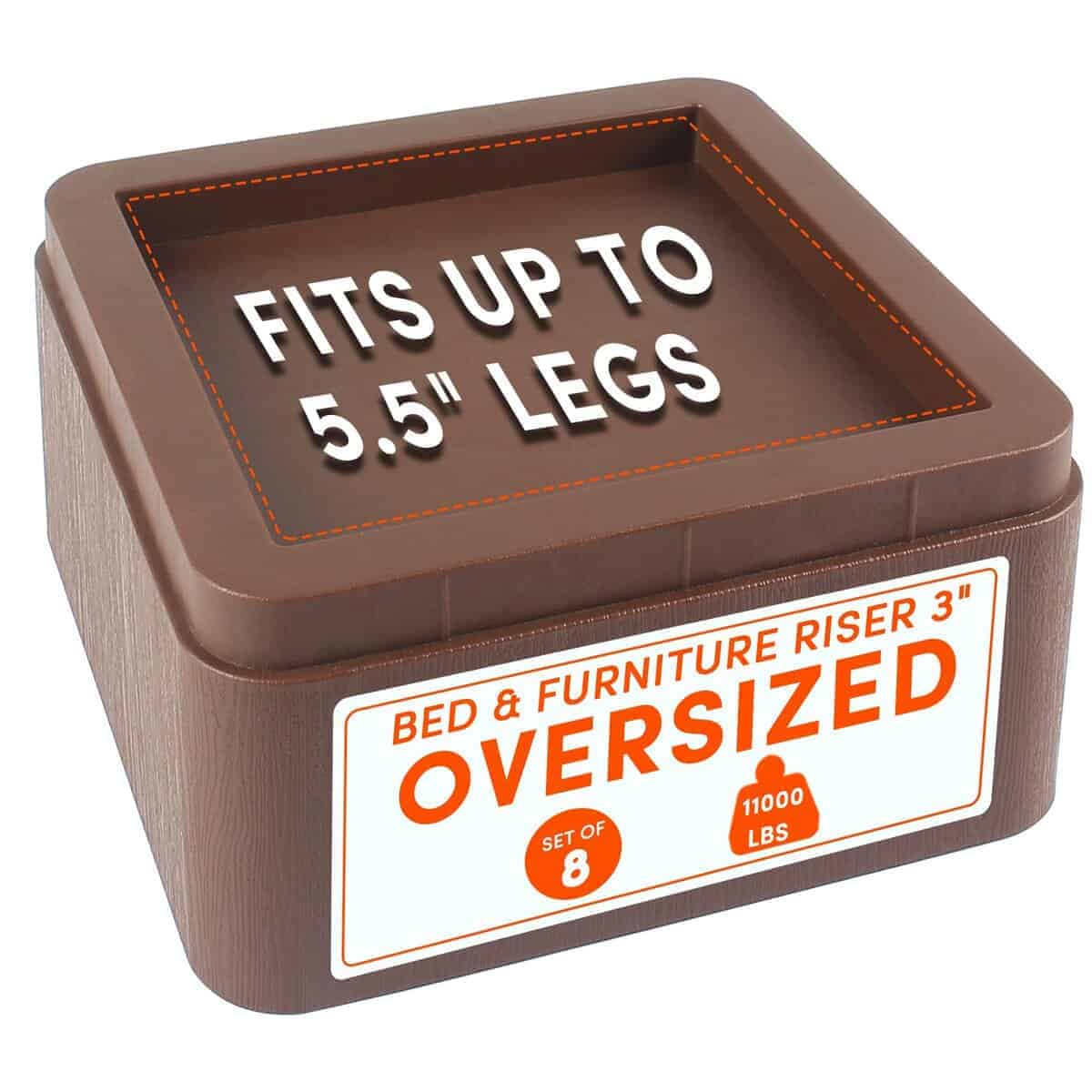 Juego de 8 Elevadores de Cama Sobredimensionados DEDU,