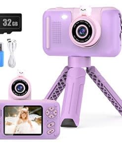 Cámara de niños real 1080P actualizada de PURULU con lente