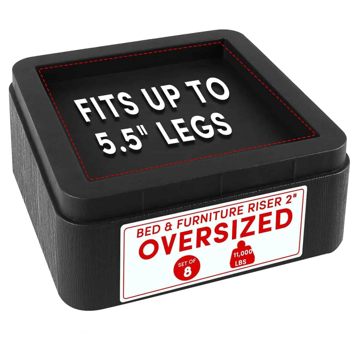 Elevadores de cama extragrandes DEDU Heavy Duty, paquete de