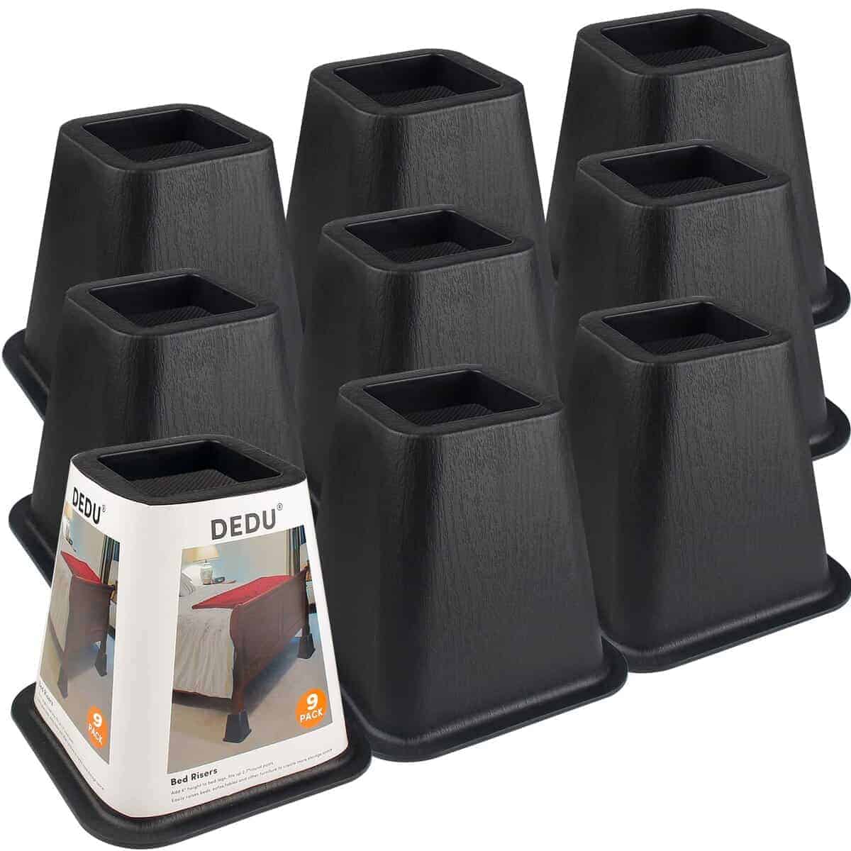 Juego de 9 Elevadores de Cama de 6 Pulgadas DEDU,