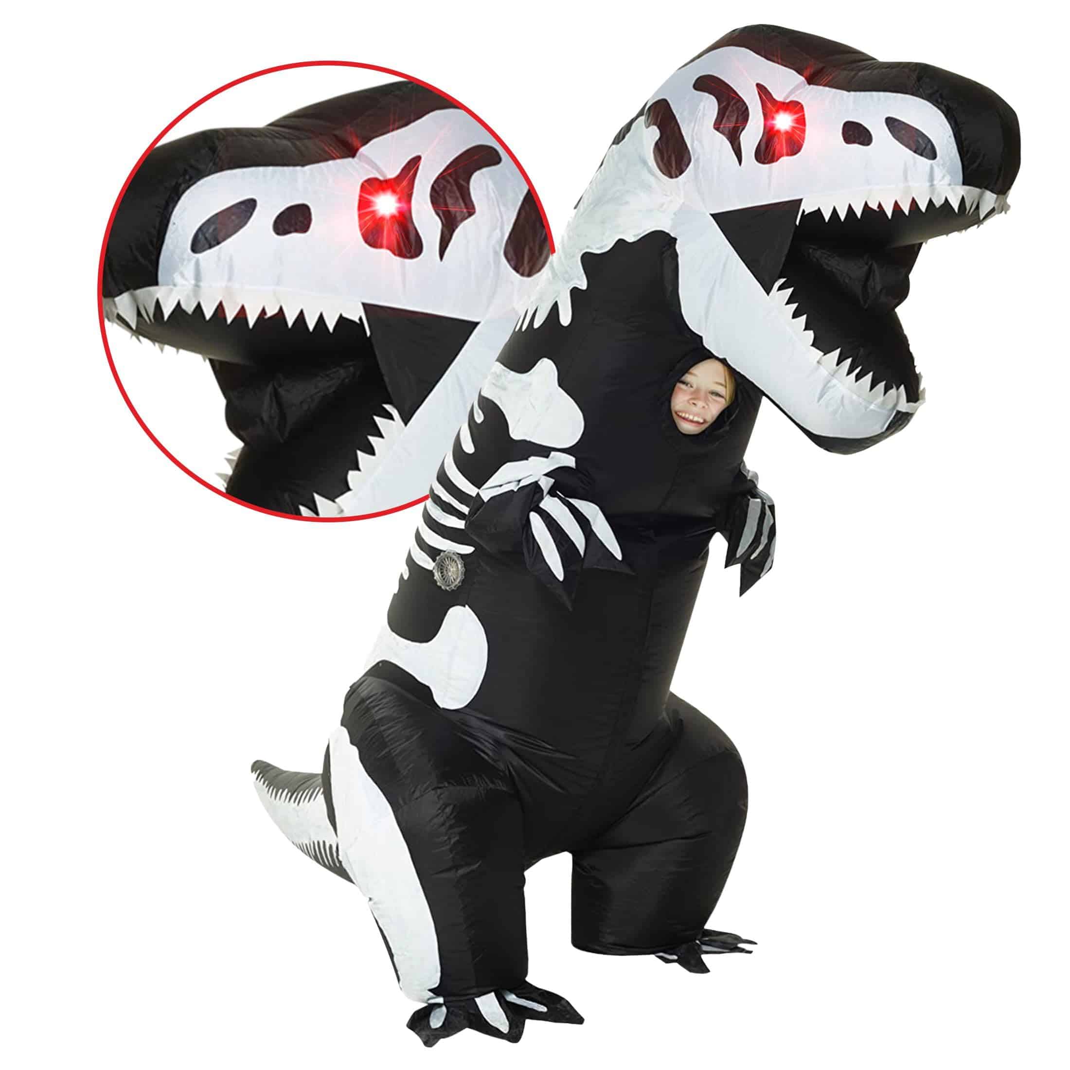 Disfraz de Dinosaurio Inflable con Ojos de Luz LED para - Imagen 3