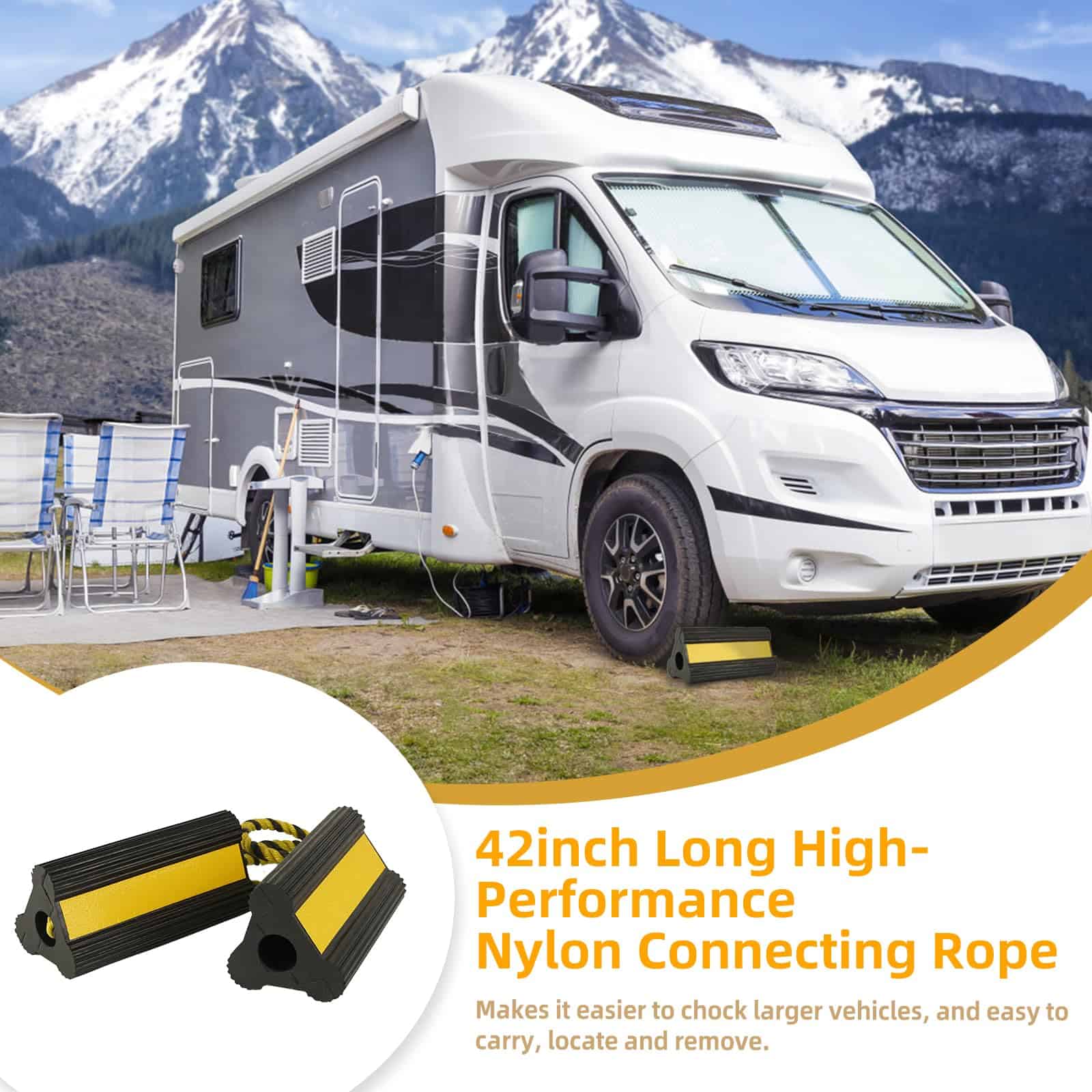 Nisorpa 4 Pack Topes de rueda para remolques de viaje, - Imagen 6