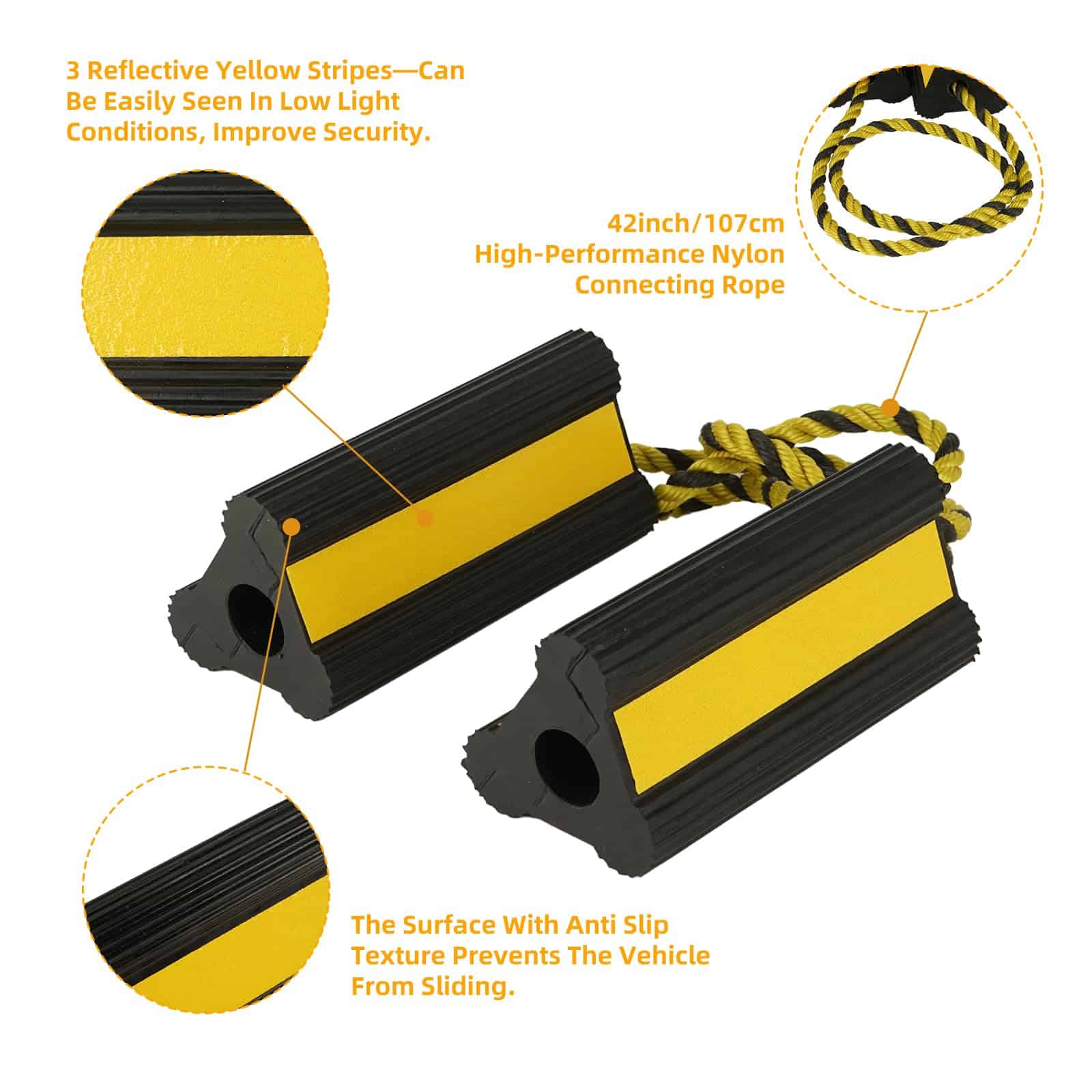 Nisorpa 4 Pack Topes de rueda para remolques de viaje, - Imagen 4