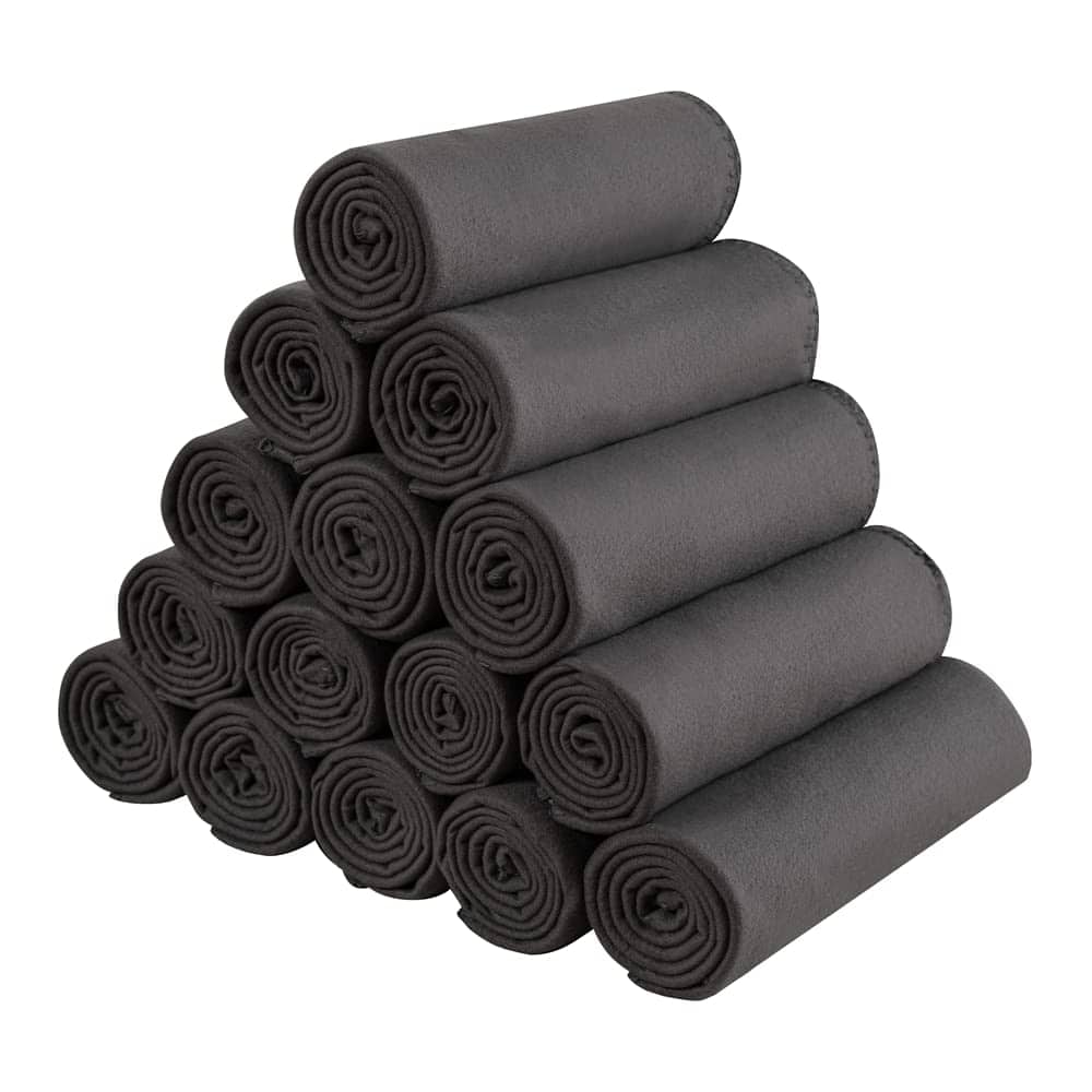 Mantas de Felpa CAI TENG Gris Oscuro 50 x 60 Paquete de 15